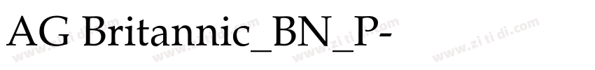 AG Britannic_BN_P字体转换